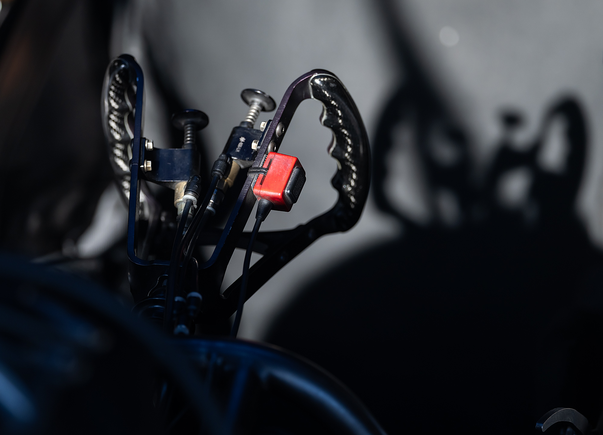 Clutch components in hard afternoon shadow in the CGM pit